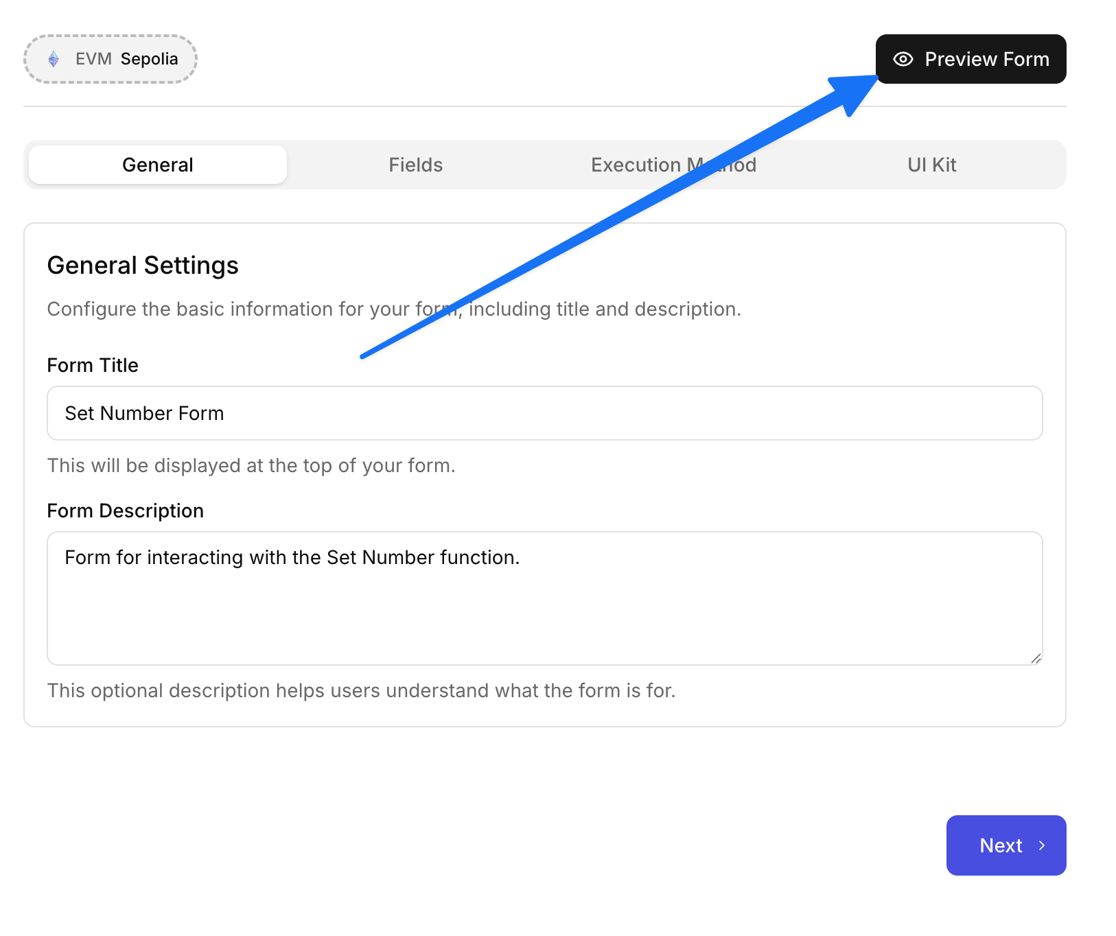 Customization preview button